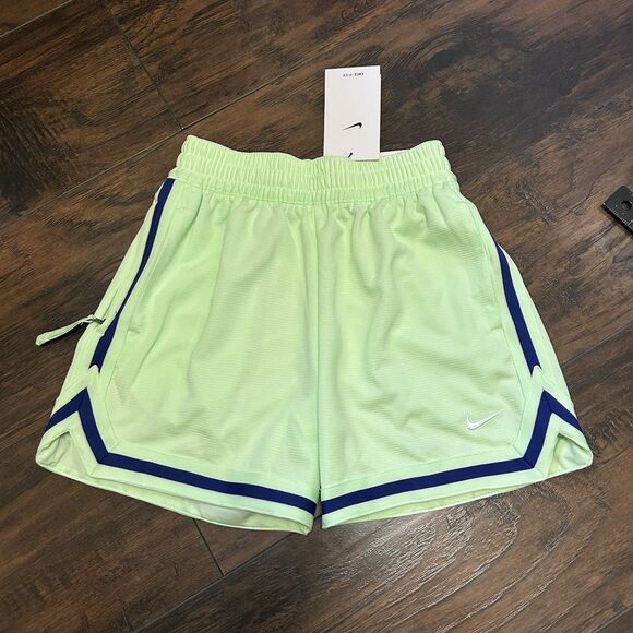 NWT Nike DriFIT DNA 5" Youth Size Small Green Blue Basketball Shorts FZ5240-376 - Picture 1 of 9